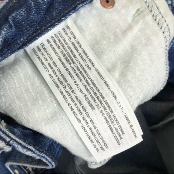 Abercrombie & Fitch Annie Girlfriend Distress Jean Embroidered Floral Detail - Picture 8 of 8